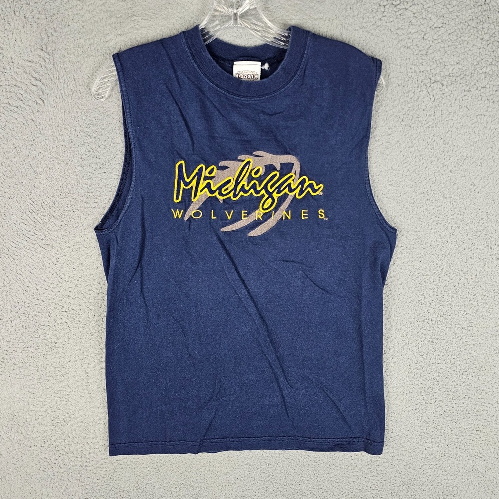 Michigan Wolverines Tank Top Mens Medium B-Wear NCAA Football Sports Vintage USA